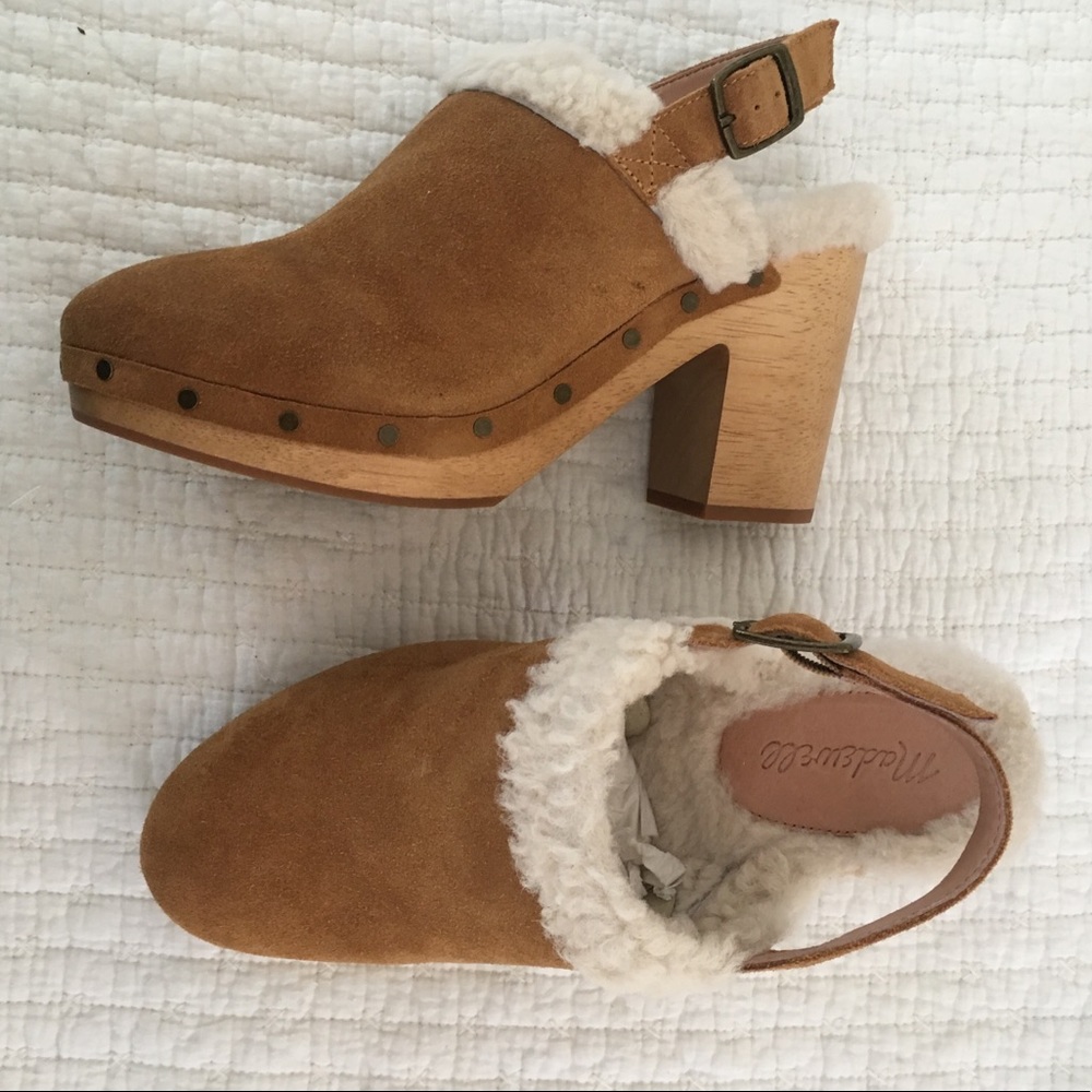 Madewell Lesley Shearling Slingback Clog